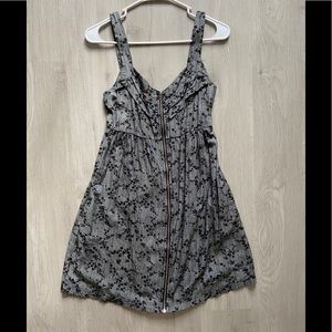 BeBop Black and Gray Floral Mini Dress